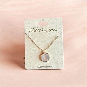 Gold Initial 'I' Pendant Necklace - Gold